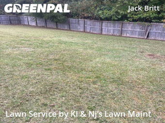 Front Yard Mowing in Fayetteville, 28314, Lawn Maintenance by Kl & Nj’s Lawn Maint, work completed in Nov , 2025