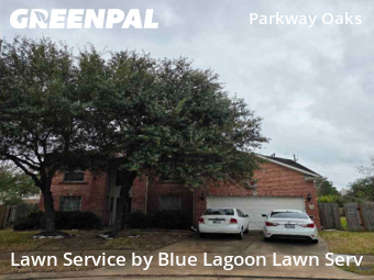 Yard Cuttingin Katy,77494,Lawn Cut by Blue Lagoon Lawn Serv, work completed in Feb , 2026