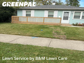 Front Yard Mowing in Hammond, 46323, Yard Care by B&M Lawn Care, work completed in Dec , 2025