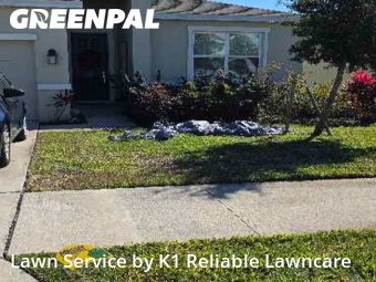 Lawn Management in Groveland, 34736, Front Yard Mowing by K1 Reliable Lawncare, work completed in Dec , 2025