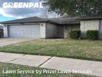 Grass Cutin Pearland,77584,Lawn Maintenance by Prizel Lawn Services, work completed in Feb , 2026