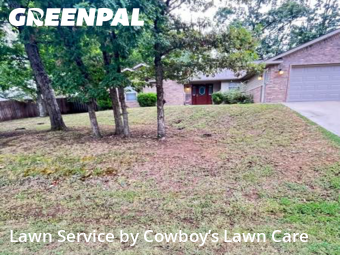 Front Yard Mowing in Bella Vista, 72714, Garden Trimming by Cowboy’s Lawn Care, work completed in Dec , 2025