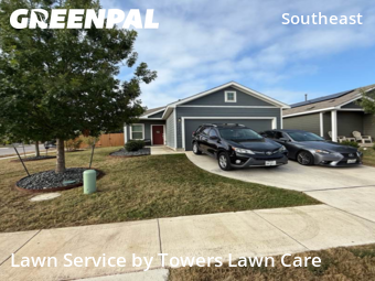 Front Yard Mowing in Austin, 78744, Yard Work by Towers Lawn Care, work completed in Nov , 2025