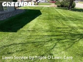 Completed mowing work