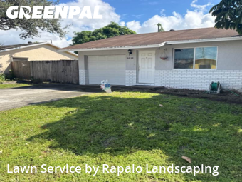 Landscaping Maintenance in Miramar, 33025, Front Yard Mowing by Rapalo Landscaping, work completed in Nov , 2025