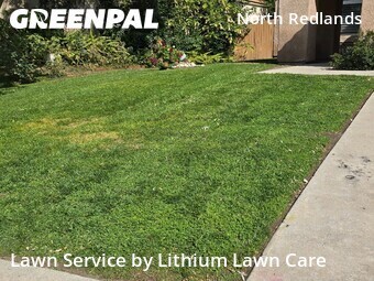 Lawn mowing work completed in Redlands, CA