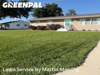 Completed mowing work