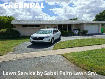 Lawn Mowingin Sunrise,33322,Grass Cutting by Sabal Palm Lawn Srv., work completed in Dec , 2025