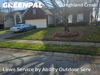 Lawn Care Servicein Charlotte,28269,Lawn Cut by Ability Outdoor Serv, work completed in Dec , 2025