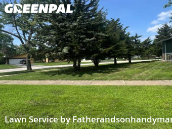 Lawn Upkeep in Hanover Park, 60133, Front Yard Mowing by Fatherandsonhandyman, work completed in Nov , 2025