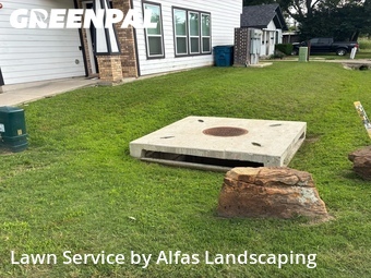 Lawn Servicein Lewisville,75057,Yard Cutting by Alfas Landscaping, work completed in Jun , 2026