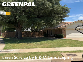 Lawn Mowin Bedford,76021,Yard Cutting by B & M Landscaping, work completed in Nov , 2025