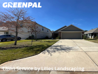 Grass Cutin Conroe,77301,Yard Cutting by Lilies Landscaping, work completed in Dec , 2025