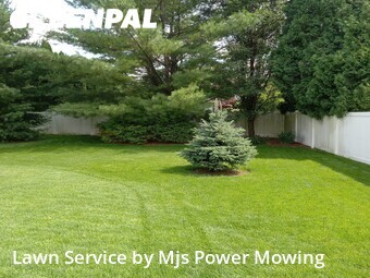 Completed mowing work