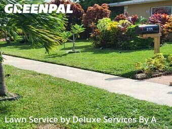 Lawn Management in Lauderdale Lakes, 33311, Front Yard Mowing by Deluxe Services By A, work completed in Oct , 2025