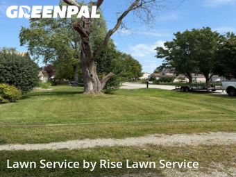 Backyard Mowing in East Moline, 61244, Lawn Cutting by Rise Lawn Service, work completed in Nov , 2025