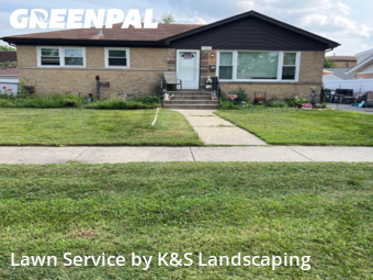 Backyard Mowing in Tinley Park, 60477, Lawn Cutting by K&S Landscaping, work completed in Nov , 2025