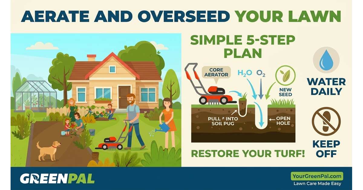 How to Aerate and Overseed Your Lawn Illustrated | GreenPal