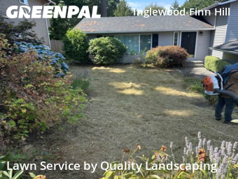 Yard Upkeep in Kirkland, 98034, Front Yard Mowing by Quality Landscaping, work completed in Oct , 2025