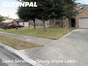 Mowing Services in Pflugerville, 78660, Front Yard Mowing by Shady Grove Lawn, work completed in Nov , 2025