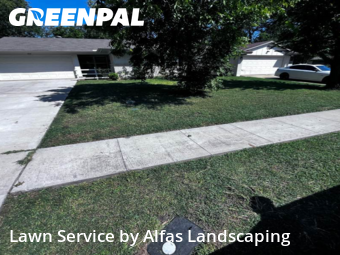 Grass Cutin Richardson,75080,Lawn Service by Alfas Landscaping, work completed in Dec , 2025