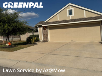 Garden Trimming in Pflugerville, 78660, Front Yard Mowing by Az@Mow, work completed in Nov , 2025