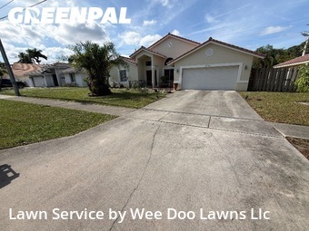 Front Yard Mowing in Boca Raton, 33487, Lawn Maintenance by Wee Doo Lawns Llc, work completed in Dec , 2025
