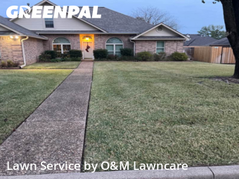 Front Yard Mowing in Tyler, 75703, Turf Services by O&M Lawncare, work completed in Dec , 2025