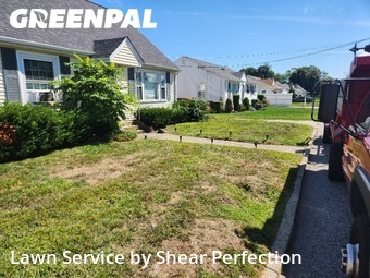 Front Yard Mowing in Cranston, 2920, Lawn Upkeep by Shear Perfection, work completed in Nov , 2025