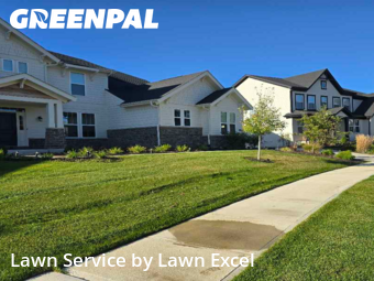 Grass Services in Zionsville, 46077, Front Yard Mowing by Lawn Excel, work completed in Oct , 2025