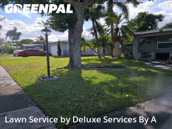 Yard Management in Margate, 33063, Front Yard Mowing by Deluxe Services By A, work completed in Dec , 2025