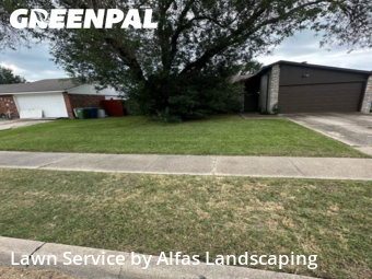 Yard Mowingin The Colony,75056,Lawn Care Service by Alfas Landscaping, work completed in Dec , 2025