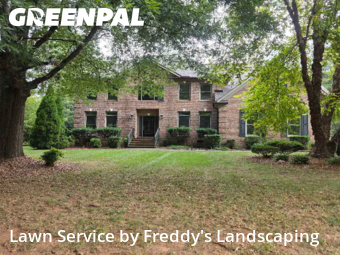 Grass Care in Rock Hill, 29732, Front Yard Mowing by Freddy's Landscaping, work completed in Nov , 2025