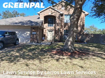 Grass Cuttingin Pearland,77584,Lawn Mowing Service by Larios Lawn Services, work completed in Feb , 2026