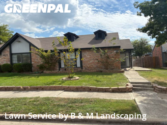 Lawn Maintenancein The Colony,75056,Lawn Mow by B & M Landscaping, work completed in Dec , 2025