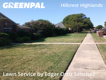 Lawn Mowin Frisco,75035,Lawn Maintenance by Edgar Ortiz Sanchez, work completed in Dec , 2025