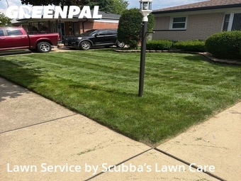 Completed mowing work