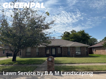 Yard Cuttingin Irving,75060,Lawn Cut by B & M Landscaping, work completed in Dec , 2025