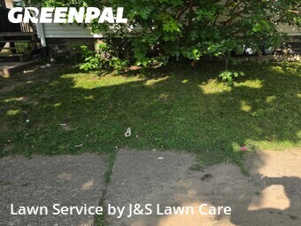 Completed mowing work