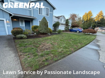 Front Yard Mowing in Olympia, 98502, Yard Upkeep by Passionate Landscape, work completed in Nov , 2025