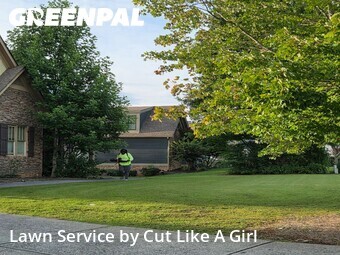 Completed mowing work