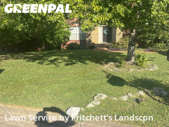 Yard Cuttingin Brentwood,37027,Lawn Maintenance by Pritchett’s Landscpn, work completed in Nov , 2025