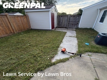 Completed mowing work