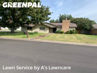 Lawn Mowingin Benbrook,76126,Lawn Cut by A's Lawncare , work completed in Nov , 2025