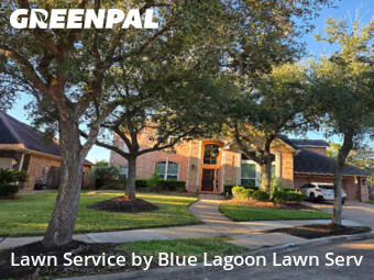 Lawn Mowingin Sugar Land,77479,Lawn Cut by Blue Lagoon Lawn Serv, work completed in Dec , 2025