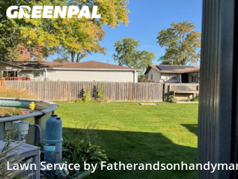 Front Yard Mowing in Elk Grove Village, 60007, Yard Management by Fatherandsonhandyman, work completed in Nov , 2025