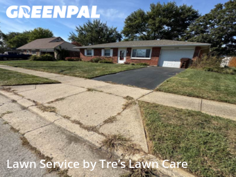 Mowing Services in Xenia, 45385, Front Yard Mowing by Tre’s Lawn Care, work completed in Oct , 2025