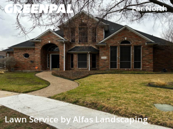 Lawn mowed in Dallas, 75287