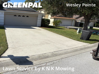 Lawn Servicein Wesley Chapel,33545,Yard Cutting by K N K Mowing, work completed in Nov , 2025