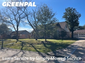 Grass Cutin League City,77573,Grass Cutting by Simply Mowed Service, work completed in Feb , 2026